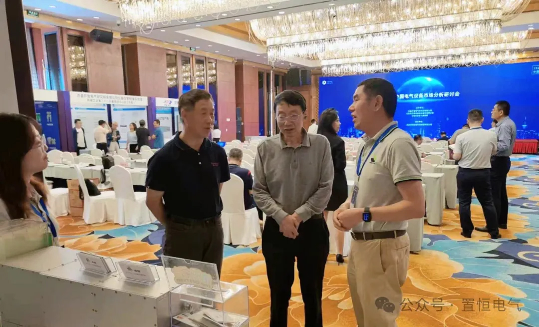置恒姚總與展會(huì)專家交流 展會(huì)直擊丨2024中國電氣設(shè)備市場分析研討會(huì):置恒榮獲先進(jìn)單位稱號(hào)(圖4)