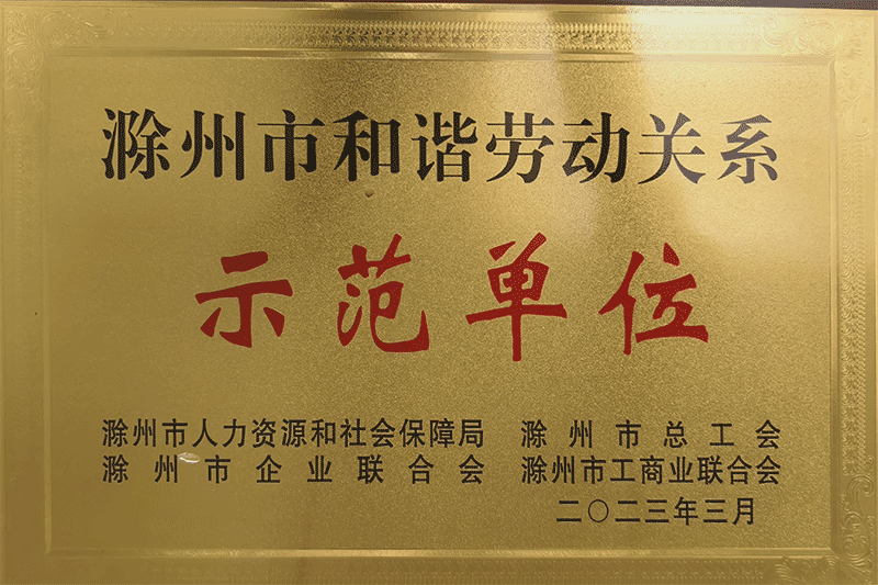 滁州市和諧勞動關(guān)系示范單位